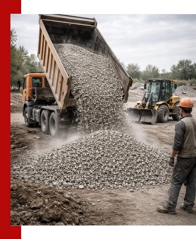 Доставка щебня в Санкт-Петербурге крупными и мелкими фракциями