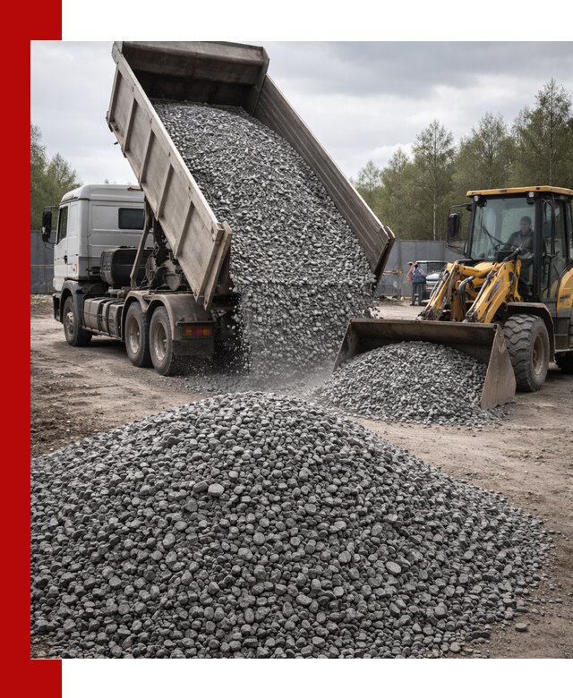 Доставка и продажа щебня гранитного в Санкт-Петербурге
