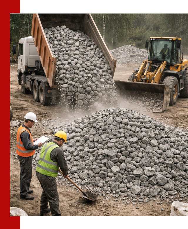 Гранитный щебень фракция 70-150 доставка в Санкт-Петербурге