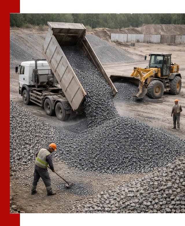 Щебень габбро-диабаз фр. 5-20 с доставкой в Санкт-Петербурге