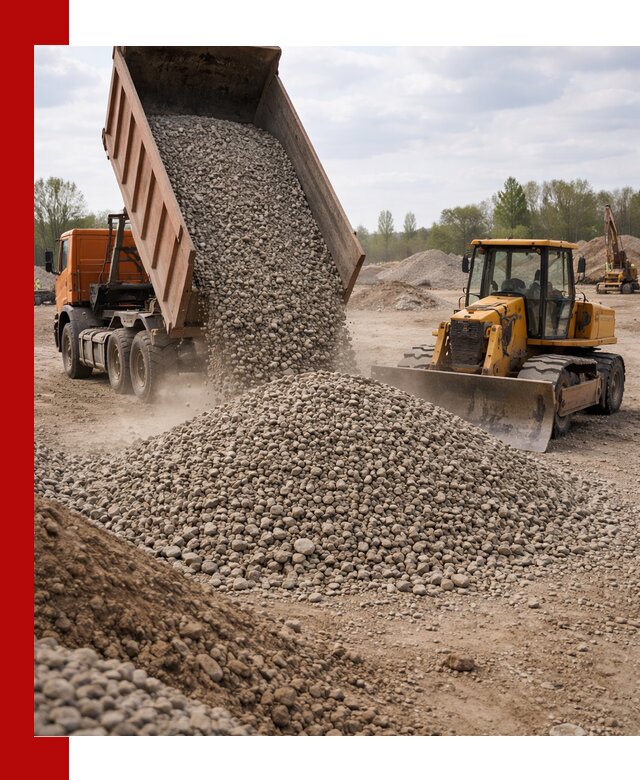Доставка гравийного щебня фракции 40-70 в Санкт-Петербурге