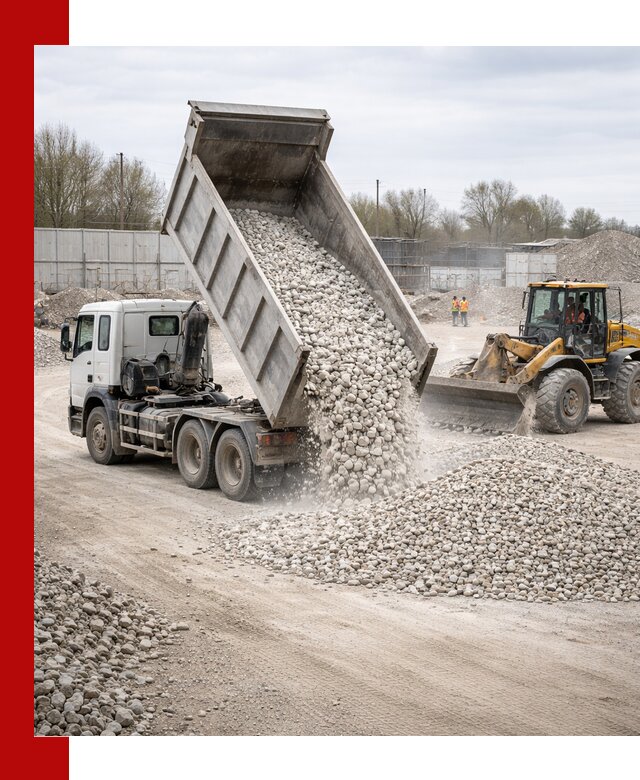 Доставка и продажа известнякового щебня в Санкт-Петербурге