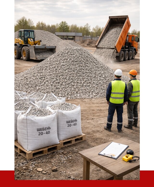 Известняковый щебень 20-40 в Санкт-Петербурге от 2232 р. ПРОНЕРУДСнк