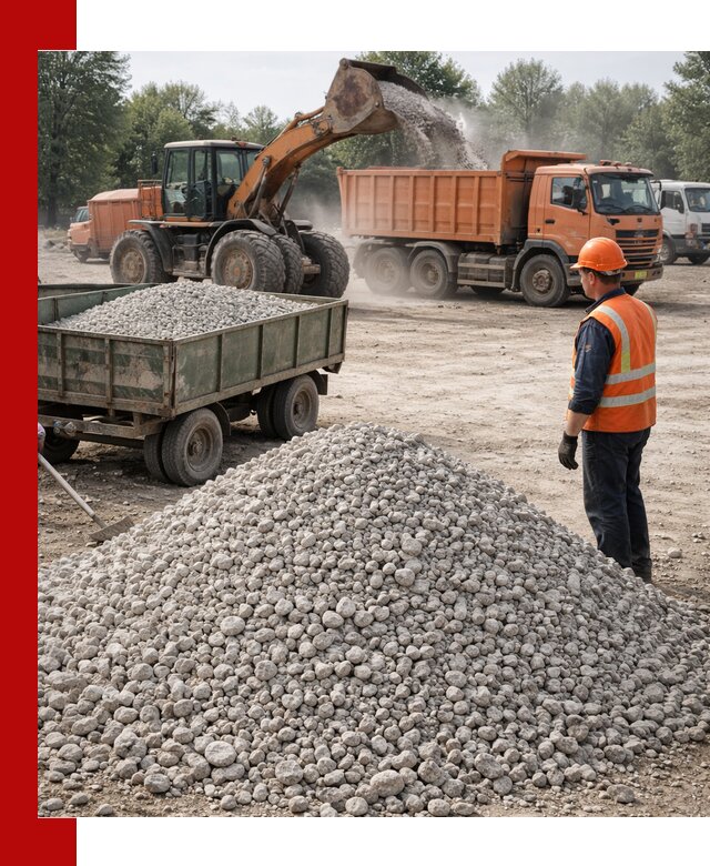 Доставка известнякового щебня фракция 20–40 в Санкт-Петербурге