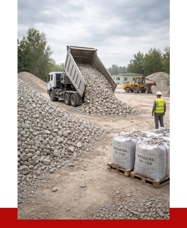 Известняковый щебень фракция 70-150 в Санкт-Петербурге от 1329 р. | ПРОНЕРУДСнк