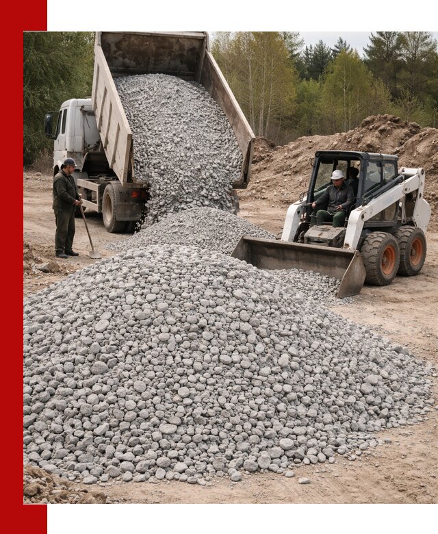 Доставка доломитового щебня в Санкт-Петербурге напрямую от карьера