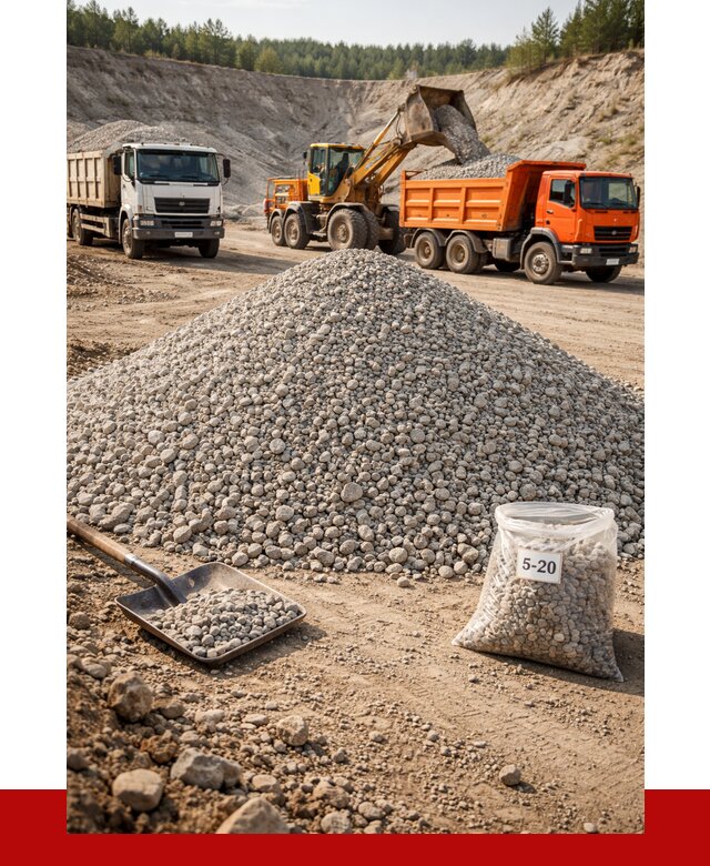 Доломитовый щебень фр. 5-20 в Санкт-Петербурге от 4464 р. | ПРОНЕРУДСнк
