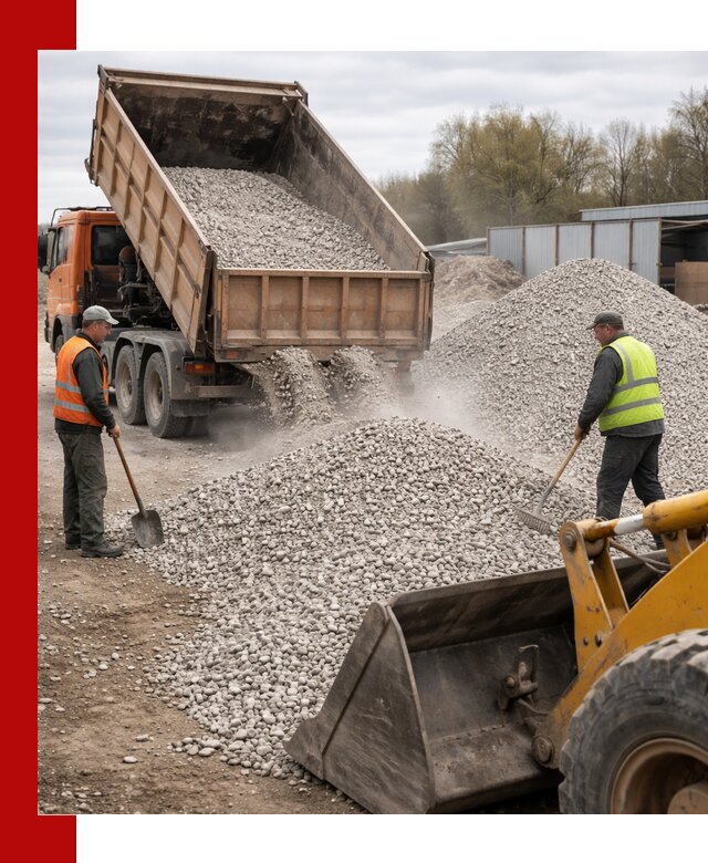 Доломитовый щебень фракции 5-20 с доставкой в Санкт-Петербурге