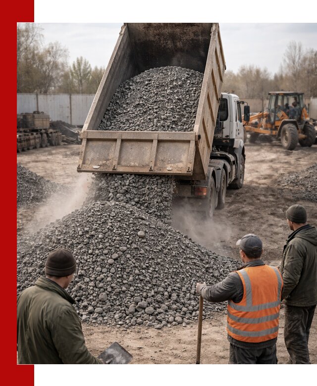 Доставка шлакового щебня в удобные сроки по выгодной цене в Санкт-Петербурге