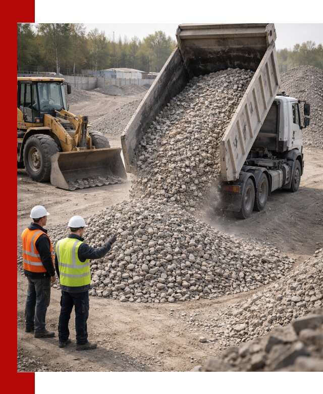 Вторичный щебень фракция 40–70 доставка в Санкт-Петербурге