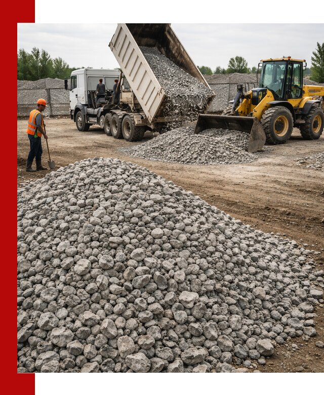 Доставка бетонного щебня фракции 40-70 в Санкт-Петербурге