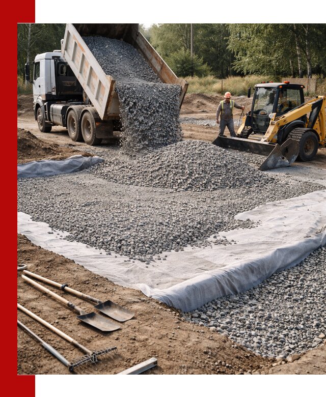 Щебень для фундамента с доставкой в Санкт-Петербурге