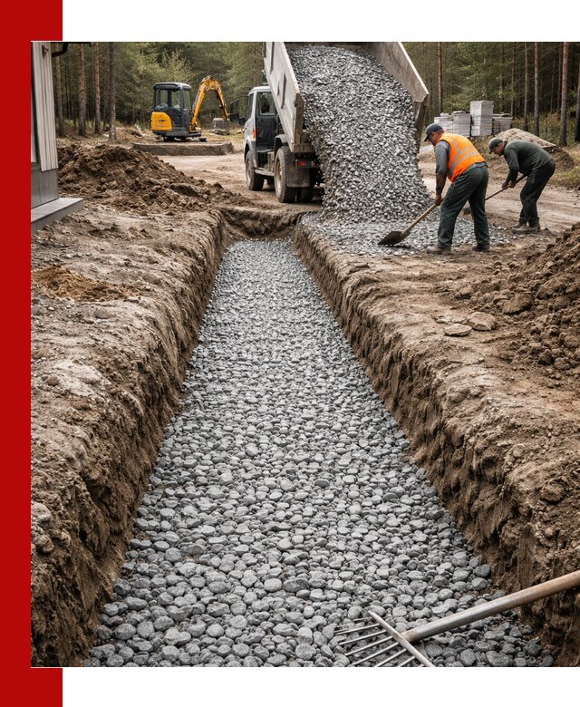 Щебень для дренажа с доставкой в Санкт-Петербурге высокого качества