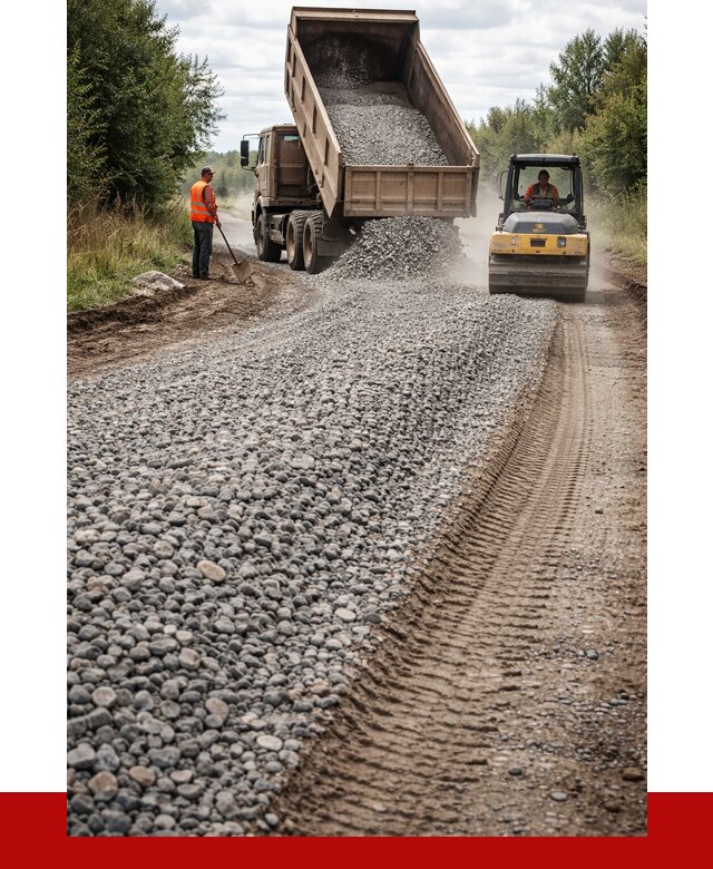 Щебень для отсыпки дороги в Санкт-Петербурге от 2870 р. ПРОНЕРУДСнк