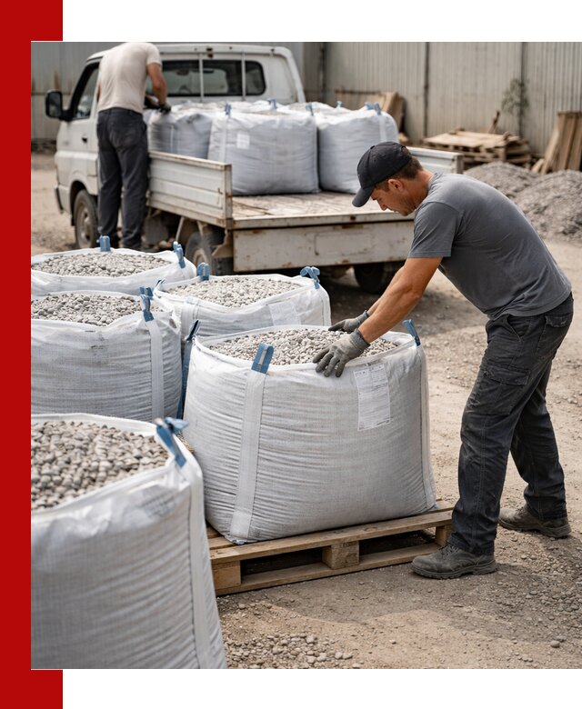 Доставка щебня в мешках по выгодным ценам в Санкт-Петербурге