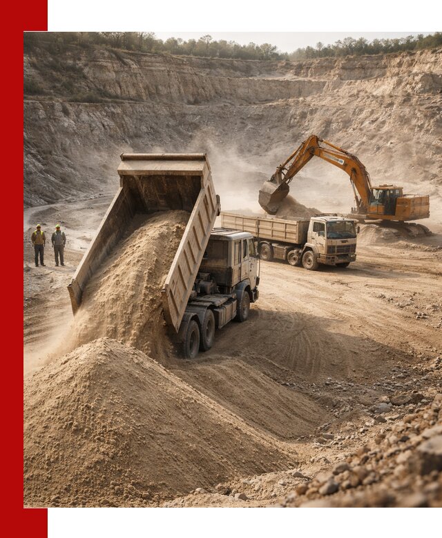 Карьерный песок навалом с доставкой в Санкт-Петербурге