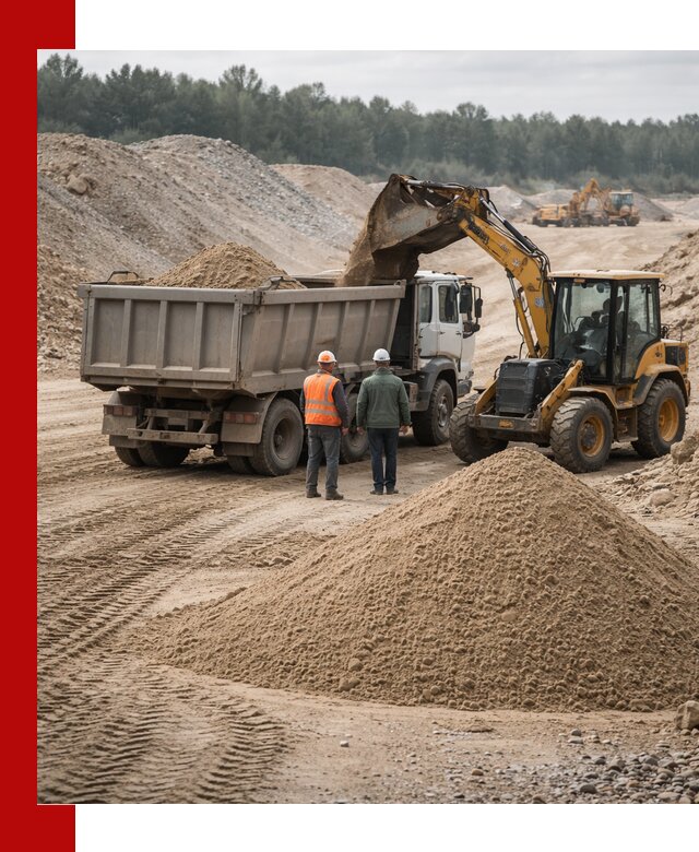 Карьерный среднезернистый песок с доставкой в Санкт-Петербурге