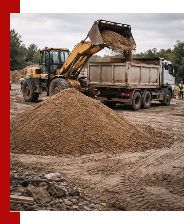 Доставка речного песка навалом в Санкт-Петербурге быстро и выгодно