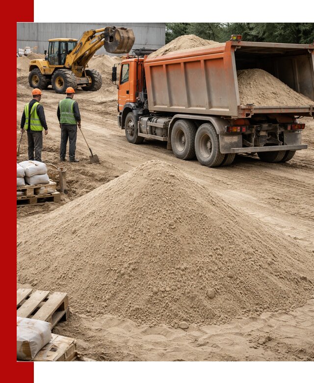 Доставка и продажа мытого речного песка в Санкт-Петербурге