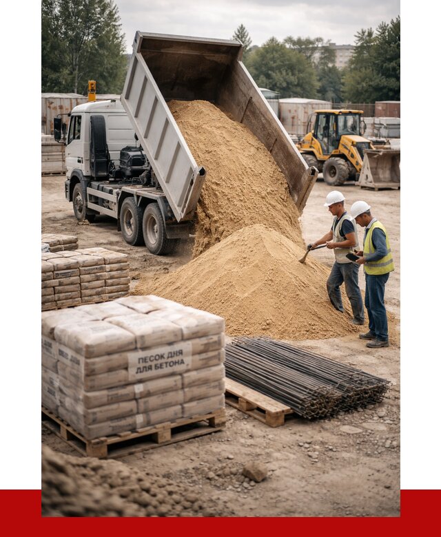 Песок для бетона в Санкт-Петербурге от 2657 р. с доставкой, ПРОНЕРУДСнк