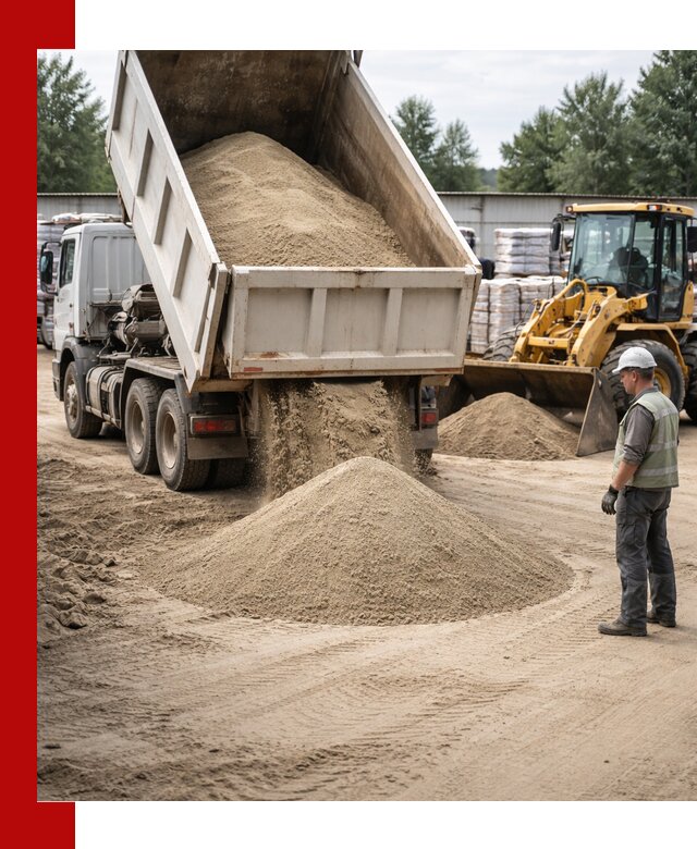 Поставка и доставка песка для бетона в Санкт-Петербурге