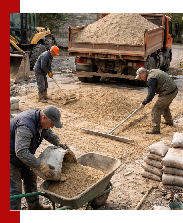 Поставка песка для стяжки в Санкт-Петербурге с быстрой доставкой