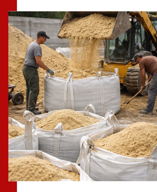 Поставка качественного песка для кладки в Санкт-Петербурге