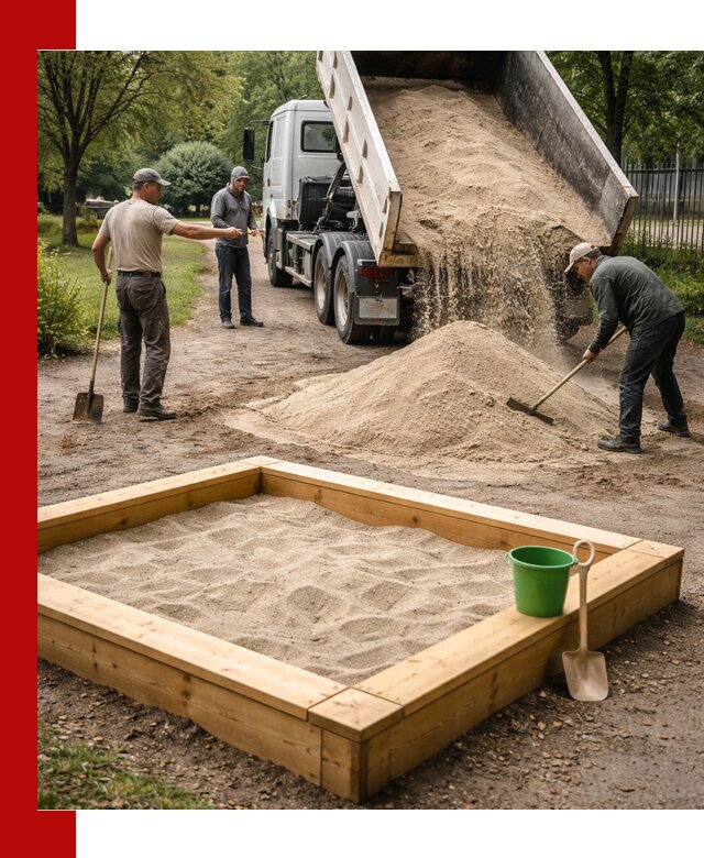 Песок для песочницы с доставкой в Санкт-Петербурге недорого и чистый
