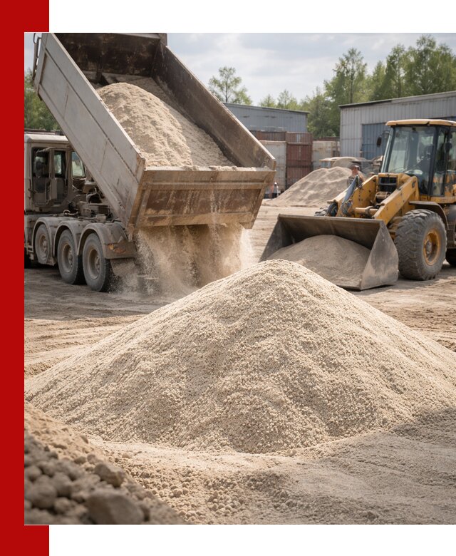 Кварцевый песок с доставкой в Санкт-Петербурге для строительных работ