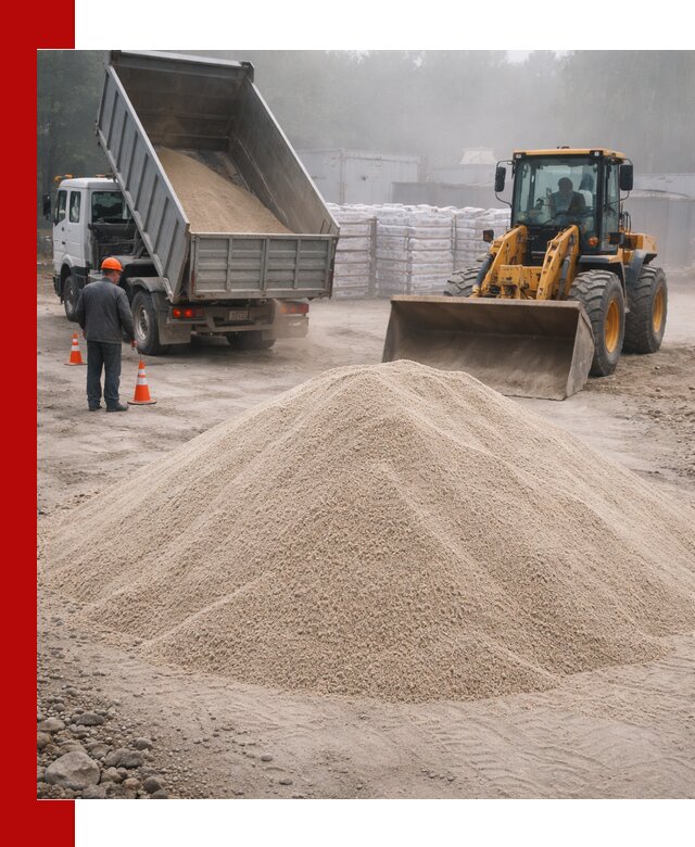 Кварцевый песок фракция 0–8 для стройработ в Санкт-Петербурге