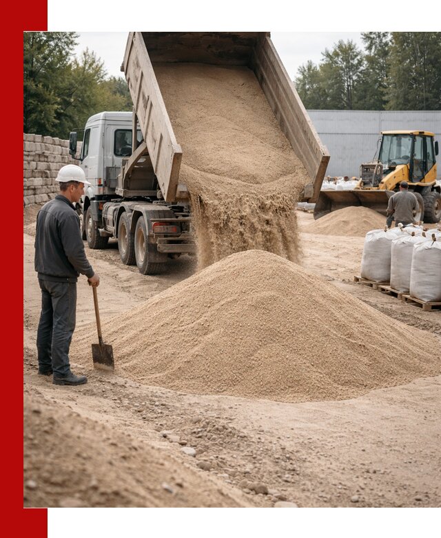 Кварцевый песок фракция 0–3 мм с доставкой в Санкт-Петербурге
