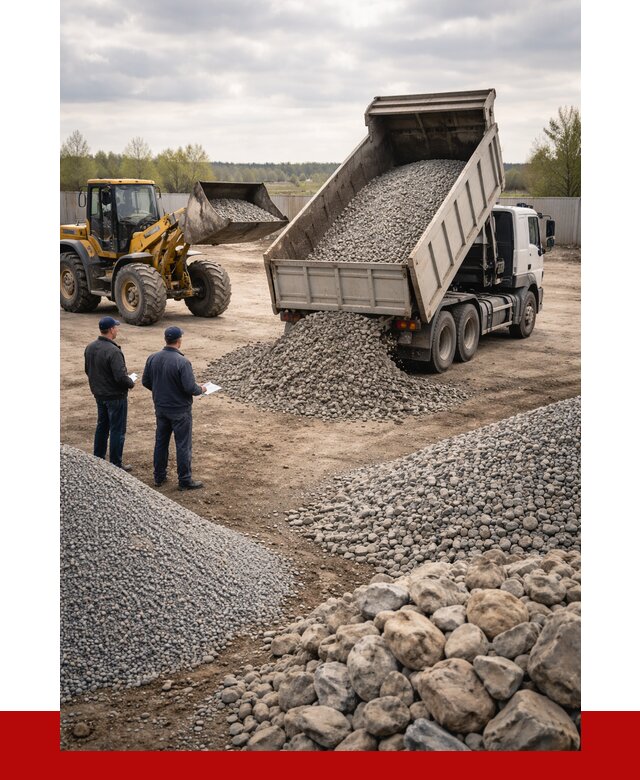 Гравий и камень с доставкой в Санкт-Петербурге от 4464 р. - ПРОНЕРУДСнк