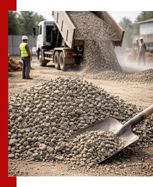 Доставка гравия фракции 20-40 в Санкт-Петербурге с самосвалами