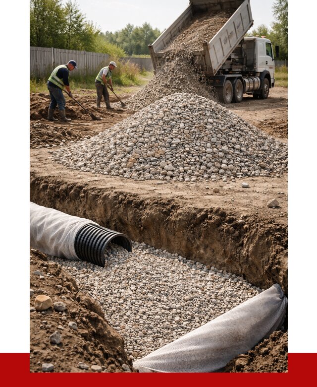 Гравий для дренажа в Санкт-Петербурге от 2338 р., доставка ПРОНЕРУДСнк