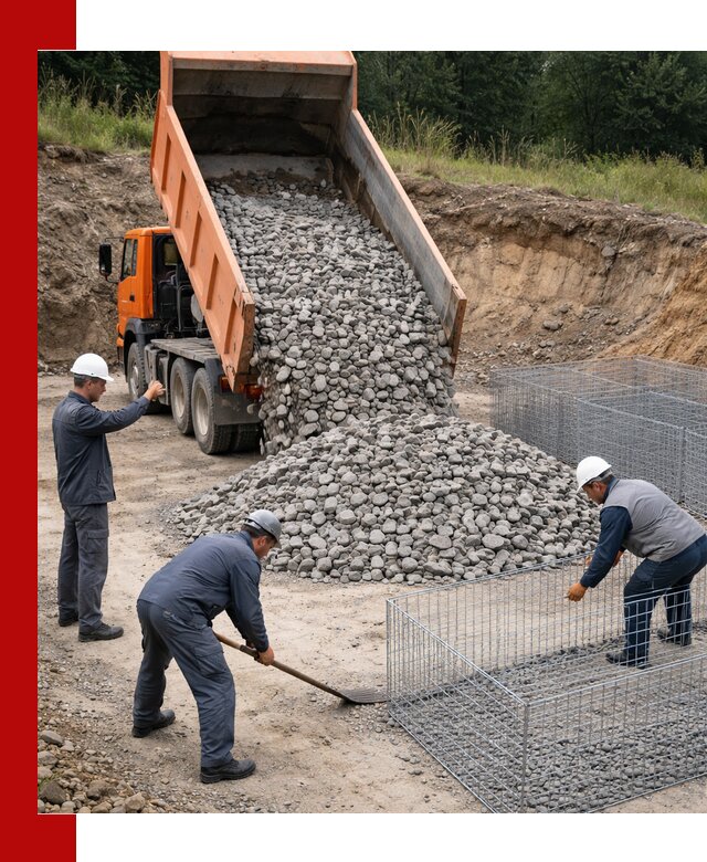 Камень для габионов с доставкой в Санкт-Петербурге быстро и надёжно