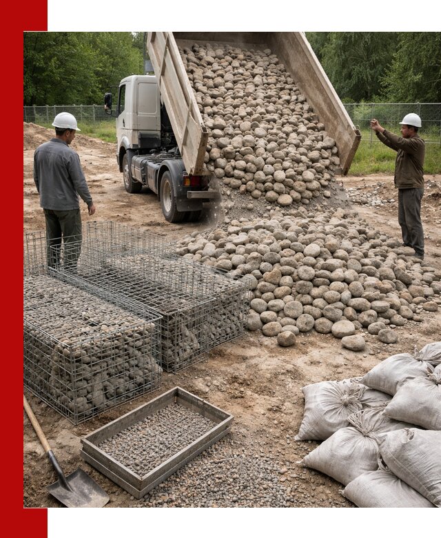 Камень для габионов фракция 70–151 в Санкт-Петербурге