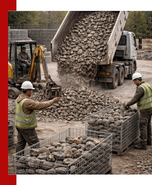 Камень для габионов фракция 100–201 в Санкт-Петербурге