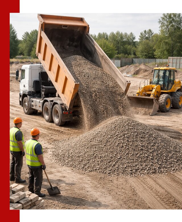 Доставка щебёночно-песчаной смеси ЩПС С7 в Санкт-Петербурге