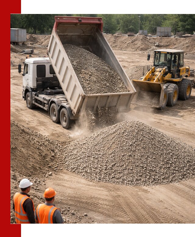 Щебень с песком (ЩГПС С2) с доставкой в Санкт-Петербурге