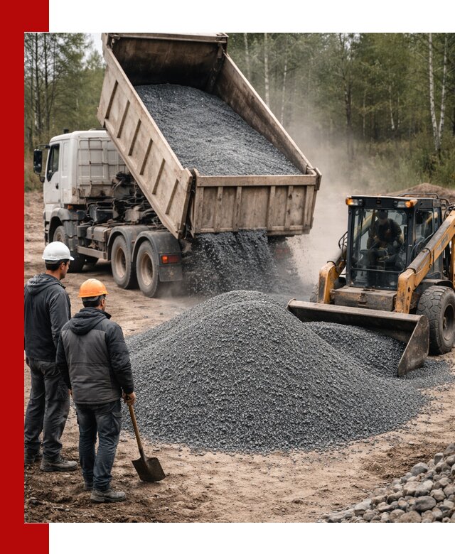 Гранитный отсев 0-5 с доставкой и разгрузкой в Санкт-Петербурге