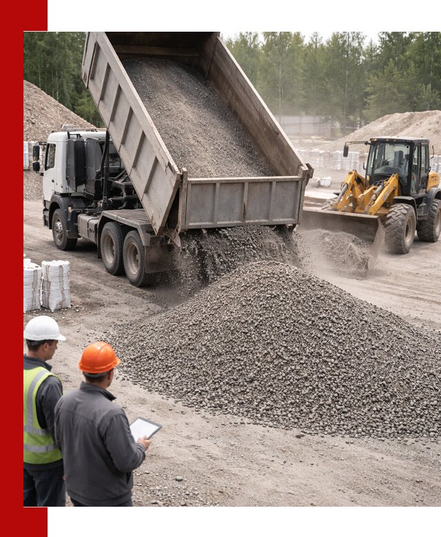 Доставка и продажа гранитного отсева 0-10 в Санкт-Петербурге