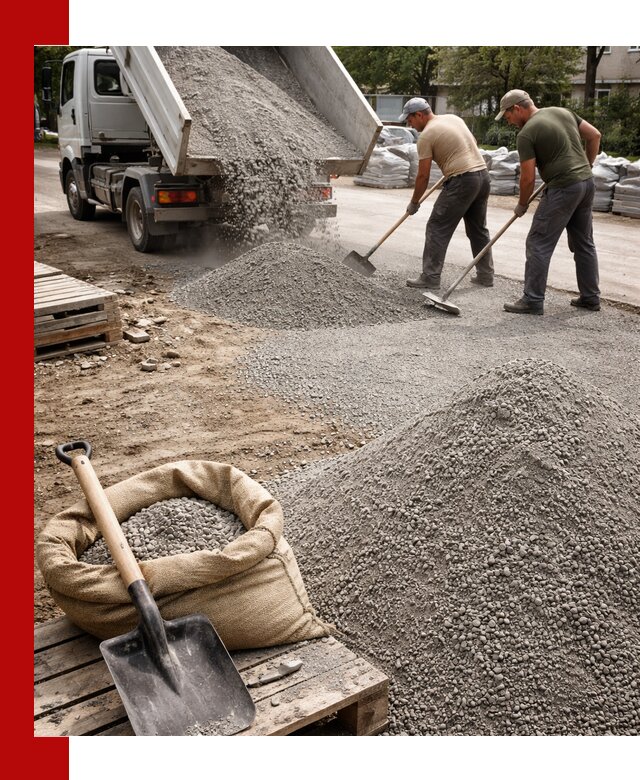 Отсев для тротуарной плитки в Санкт-Петербурге — доставка и укладка