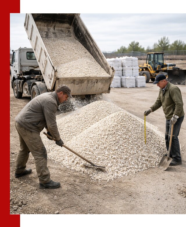 Мраморная крошка с доставкой и разгрузкой в Санкт-Петербурге