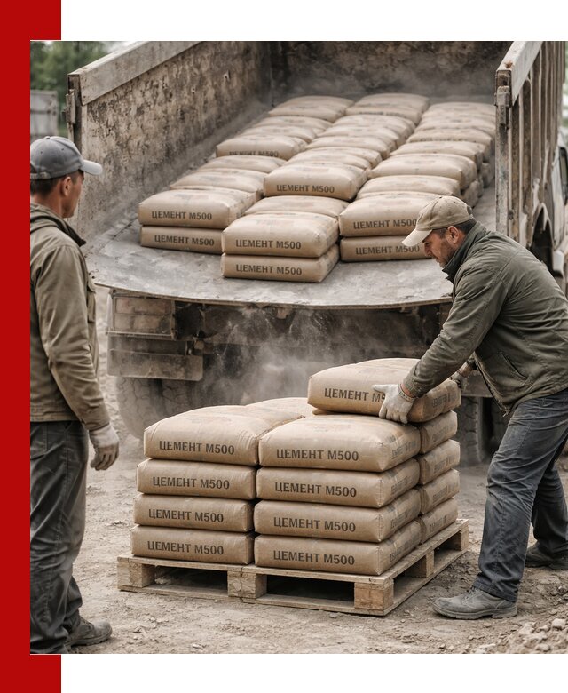 Цемент М500 с доставкой самосвалом в Санкт-Петербурге