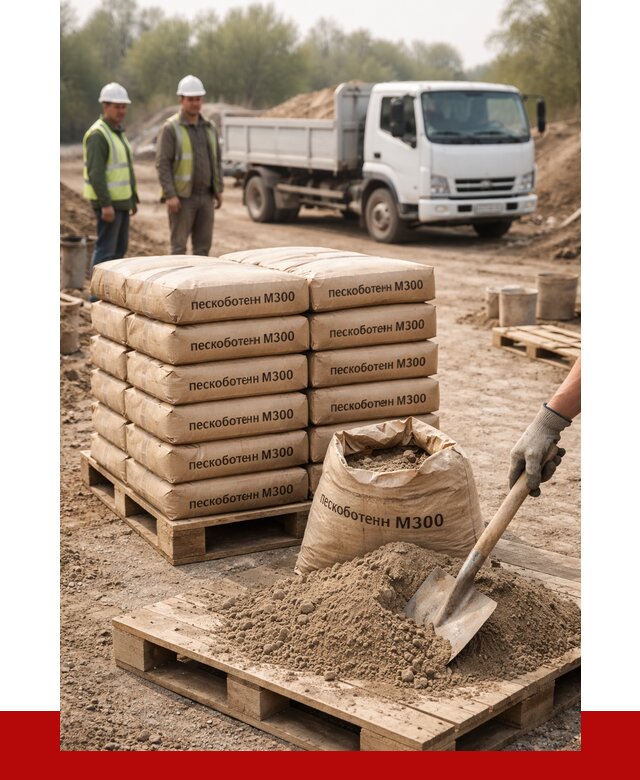 Пескобетон М300 в Санкт-Петербурге с доставкой от 4942 р. за куб | ПРОНЕРУДСнк