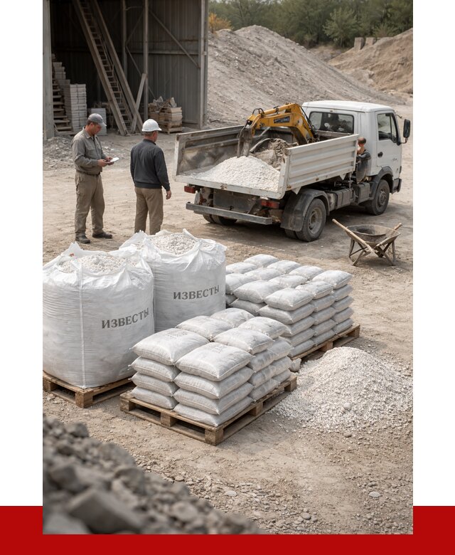 Известь строительная в Санкт-Петербурге с доставкой от 4464 р. | ПРОНЕРУДСнк