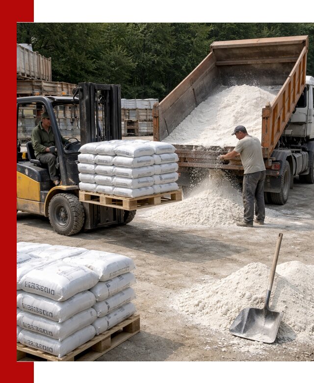 Доставка строительной извести оптом и в розницу в Санкт-Петербурге