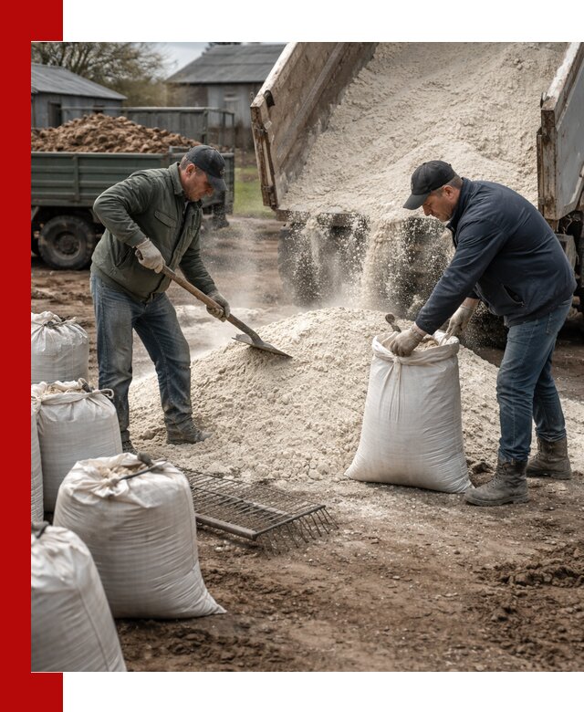 Доставка извести пушонки в Санкт-Петербурге оптом и мелким оптом