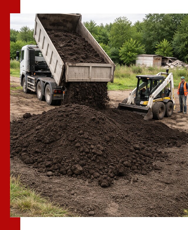 Поставка плодородной земли с доставкой самосвалом в Санкт-Петербурге