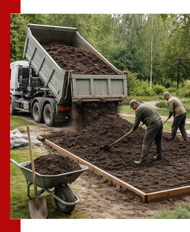Доставка грунта для озеленения и благоустройства в Санкт-Петербурге